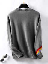 Fashion Rainbow Striped Jacquard Sweater