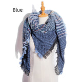 Gradual Plaid Square Scarf Ladies Shawl