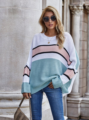 Women Striped Pullover Sweater