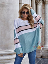 Women Striped Pullover Sweater