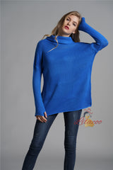 Solid Color Loose Turtle Neck Sweater