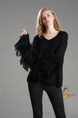 Winter Solid Color Tassel Sweater