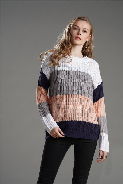 Striped Loose Pullover Sweater