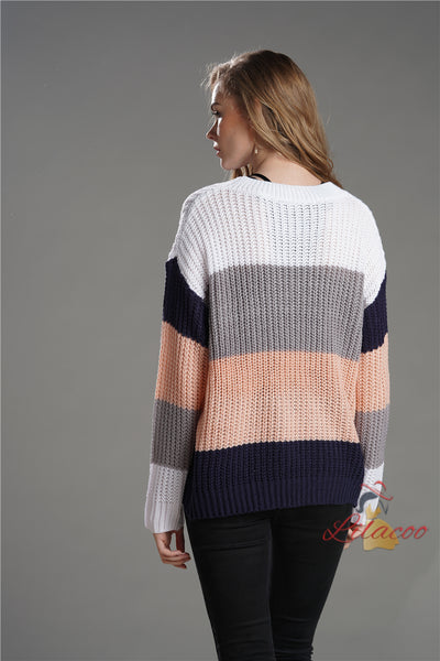 Striped Loose Pullover Sweater