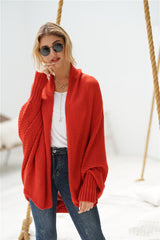 Bat Sleeve Long Knitted Cardigan Sweater Coat