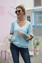 Women Crew Neck Loose Knit Sweater