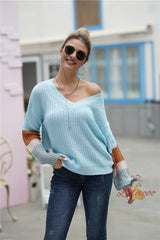 Women Crew Neck Loose Knit Sweater