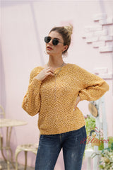 Solid Color Round Neck Loose Sweater