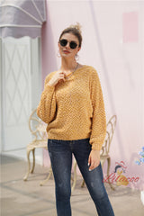 Solid Color Round Neck Loose Sweater