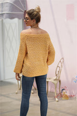 Solid Color Round Neck Loose Sweater