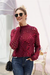 Solid Color Loose Round Neck Sweater