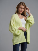 Solid Color Knitted Cardigan Sweater Coat