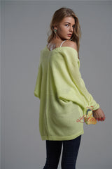 Solid Color Knitted Cardigan Sweater Coat