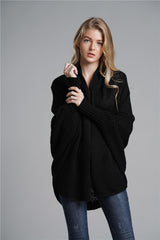 Bat Sleeve Long Knitted Cardigan Sweater Coat