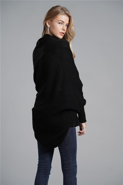 Bat Sleeve Long Knitted Cardigan Sweater Coat