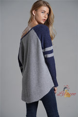 Medium and Long Loose Solid Color Sweater