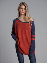 Medium and Long Loose Solid Color Sweater