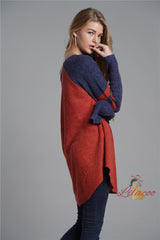 Medium and Long Loose Solid Color Sweater