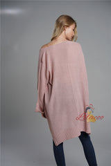 Solid Color Knitted Cardigan Sweater