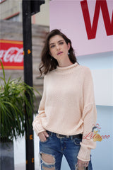 Knitwear Loose Solid Color High Neck Sweater