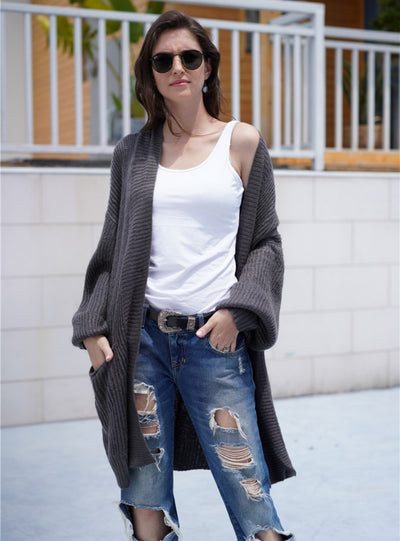 Fashion Loose Round Neck Coat Sweater