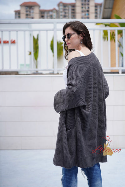 Fashion Loose Round Neck Coat Sweater