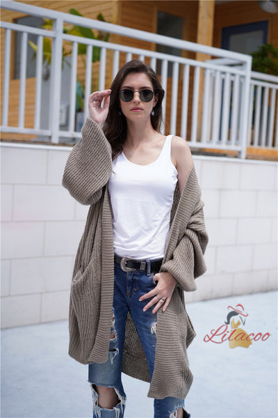 Fashion Loose Round Neck Coat Sweater