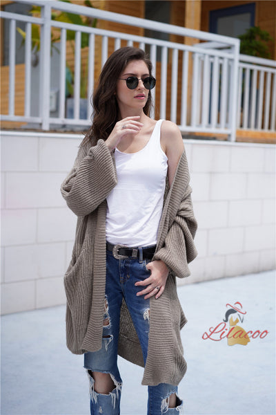 Fashion Loose Round Neck Coat Sweater