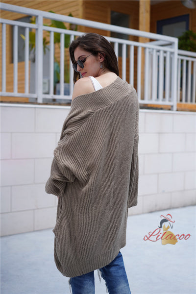 Fashion Loose Round Neck Coat Sweater