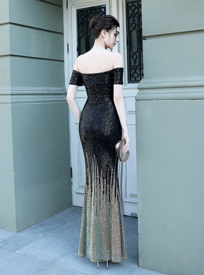 Womrn Sequined Fishtail Gown