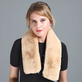 Women's Rex Fur Scarf Double-sided Thickening