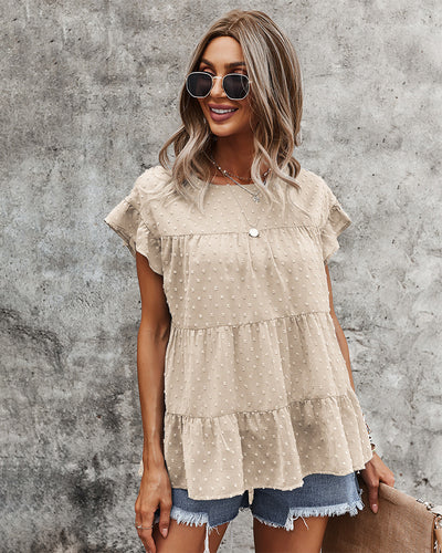 Round Neck Short Sleeve Loose T-shirt