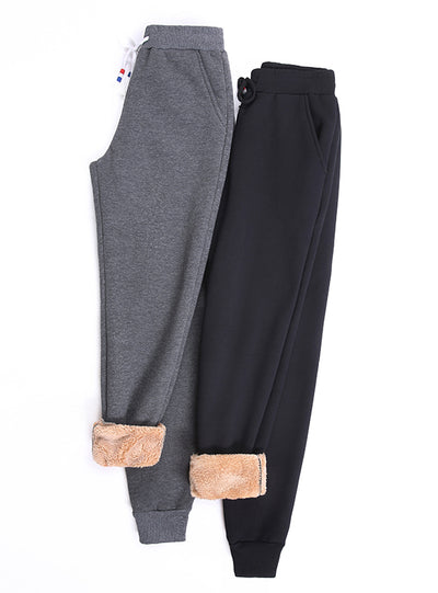 Women Winter Thick Lambskin Cashmere Pants