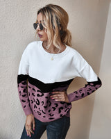 Autumn and Winter Leopard Sweater