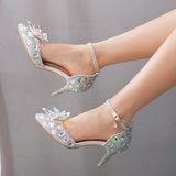 Cinderella Pointed Crystal Wedding Shoes