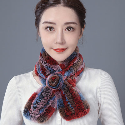 Rex Fur Scarf Double-sided Scarf Keep Warm