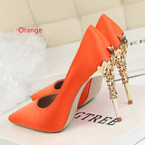 Shallow Metal Super High Heel Shoes