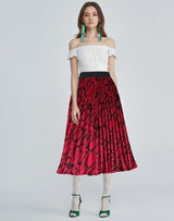 Pleated Skirt Pleat Mid-Length Skirt