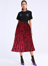 Pleated Skirt Pleat Mid-Length Skirt