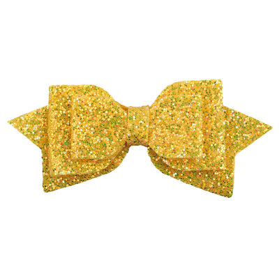 1Piece 5 Inch Baby Girl Big Glitter Hair Bow Kids