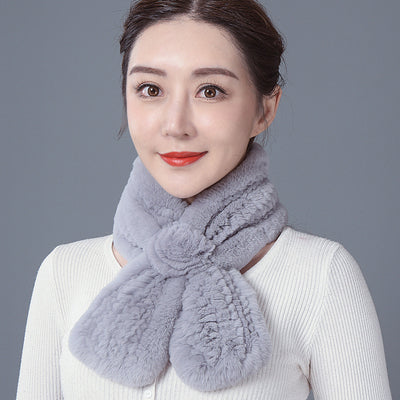 Rex Fur Scarf Double-sided Scarf Keep Warm