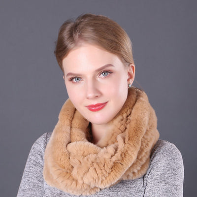 Women Rex Fur Scarf Ladies Fur Scarf