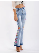 Women's 3D Embroidered Jeans Pants