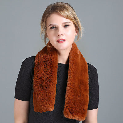 Women's Rex Fur Scarf Double-sided Thickening