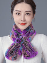 Rex Fur Scarf Double-sided Scarf Keep Warm