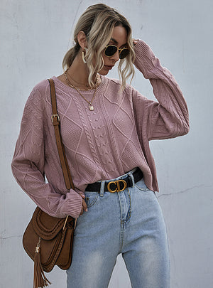 Loose Round Neck Knitted Sweater