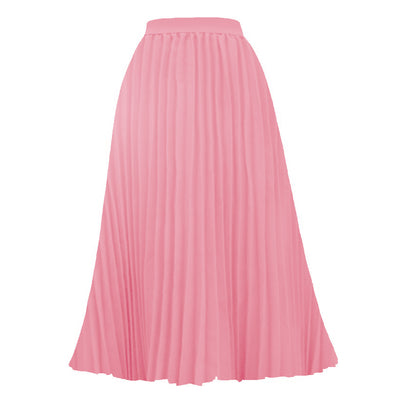 Women Pleated Pleat Mid-Length Skirt