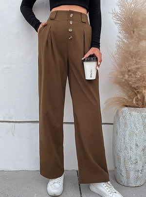 Women Leisure Wide-leg Pants