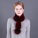 Women's Winter Mink Fur Scarf