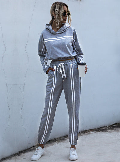 Sports Hooded Pants Two-piece Suit